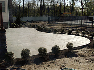 Oak Ridge, NJ - Blue stone walkway and patio - Vreeland Landscapes